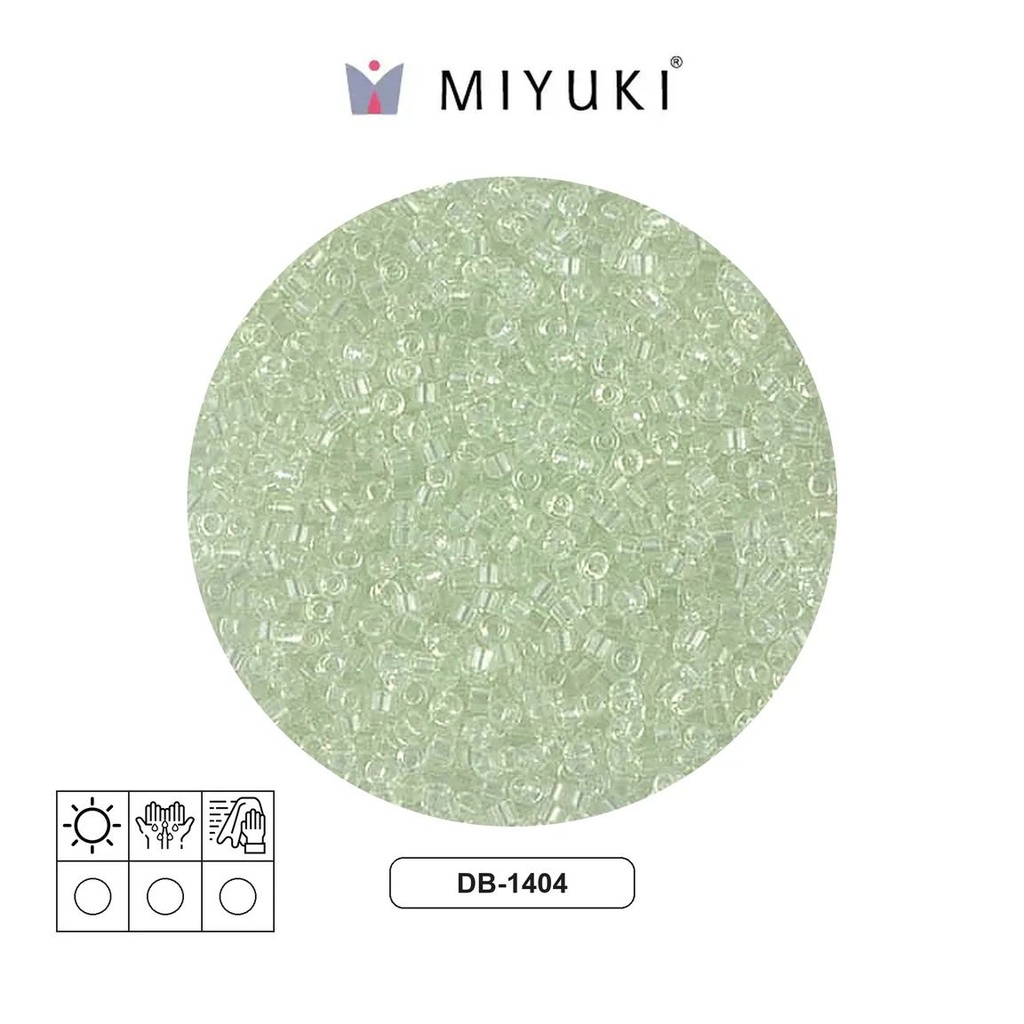 Miyuki delica 11/0 DB1404 transparent pale green mist x 50g