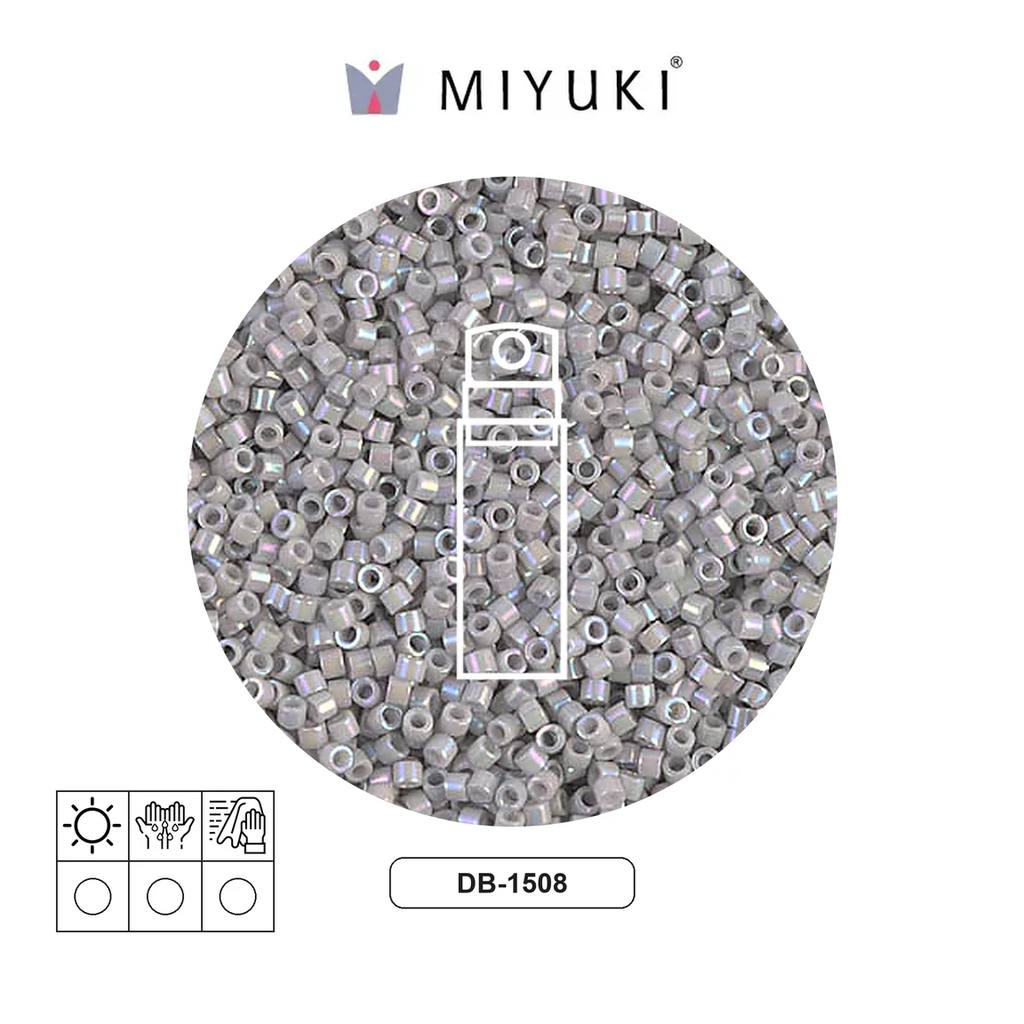 Miyuki delica 11/0 DB1508 opaque light smoke AB x 10g