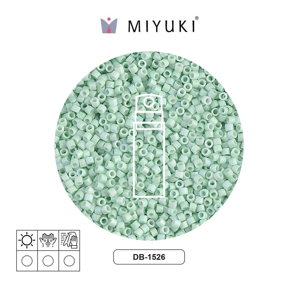 Miyuki delica 11/0 DB1526 mate opaco claro verde x 10g