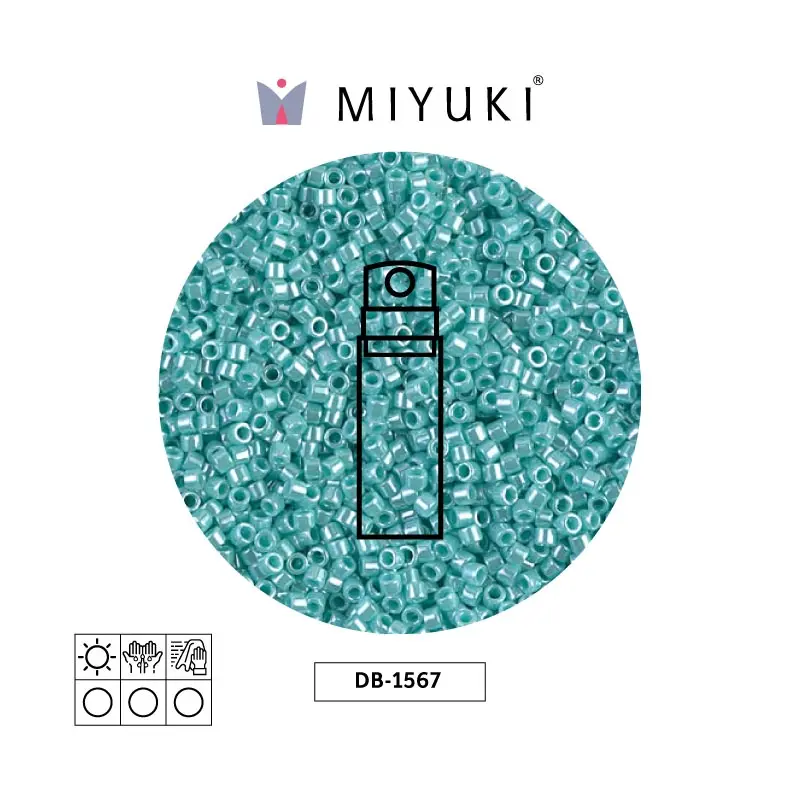 Miyuki delica 11/0 DB1567 opaque sea opal luster x 10g