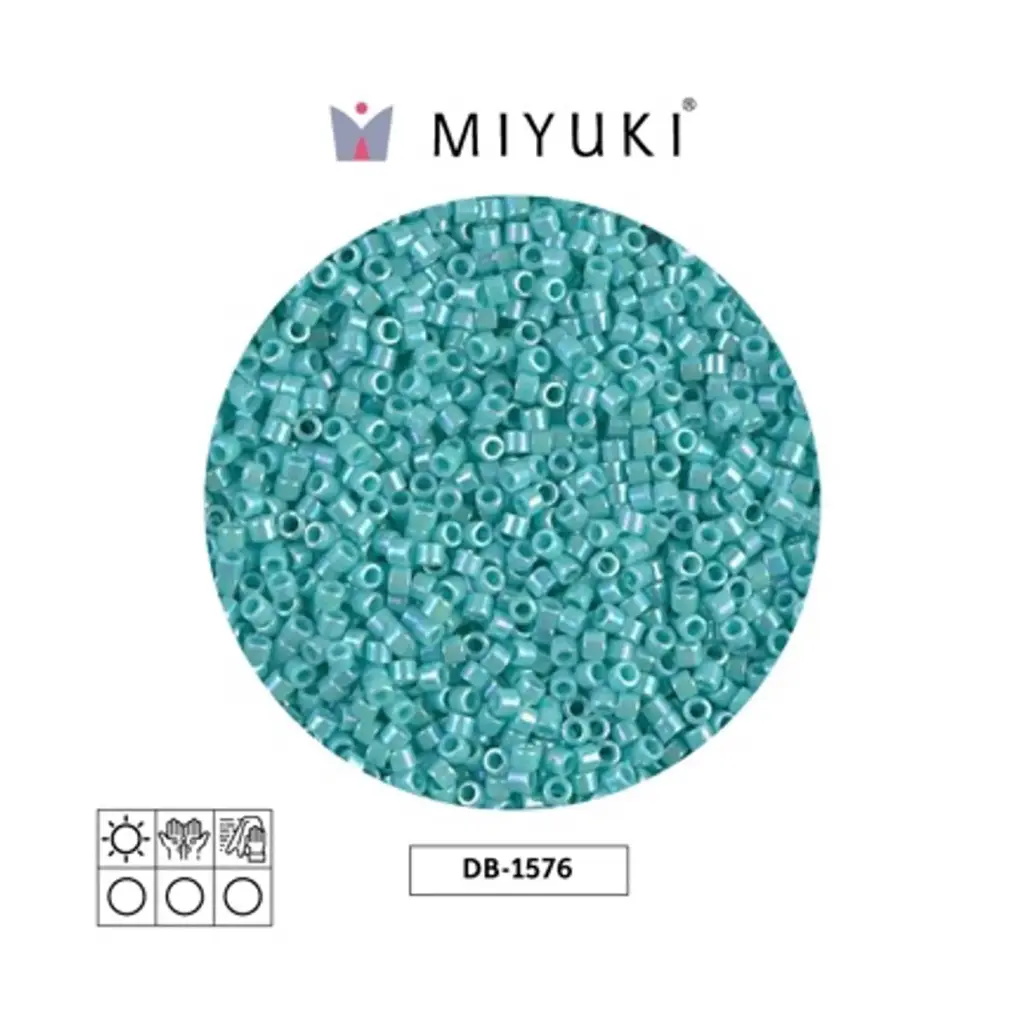 Miyuki delica 11/0 DB1576 opaque sea opal AB x 50gr