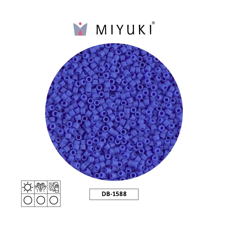 Miyuki delica 11/0 DB1588 opaque matte cyan blue x 50g