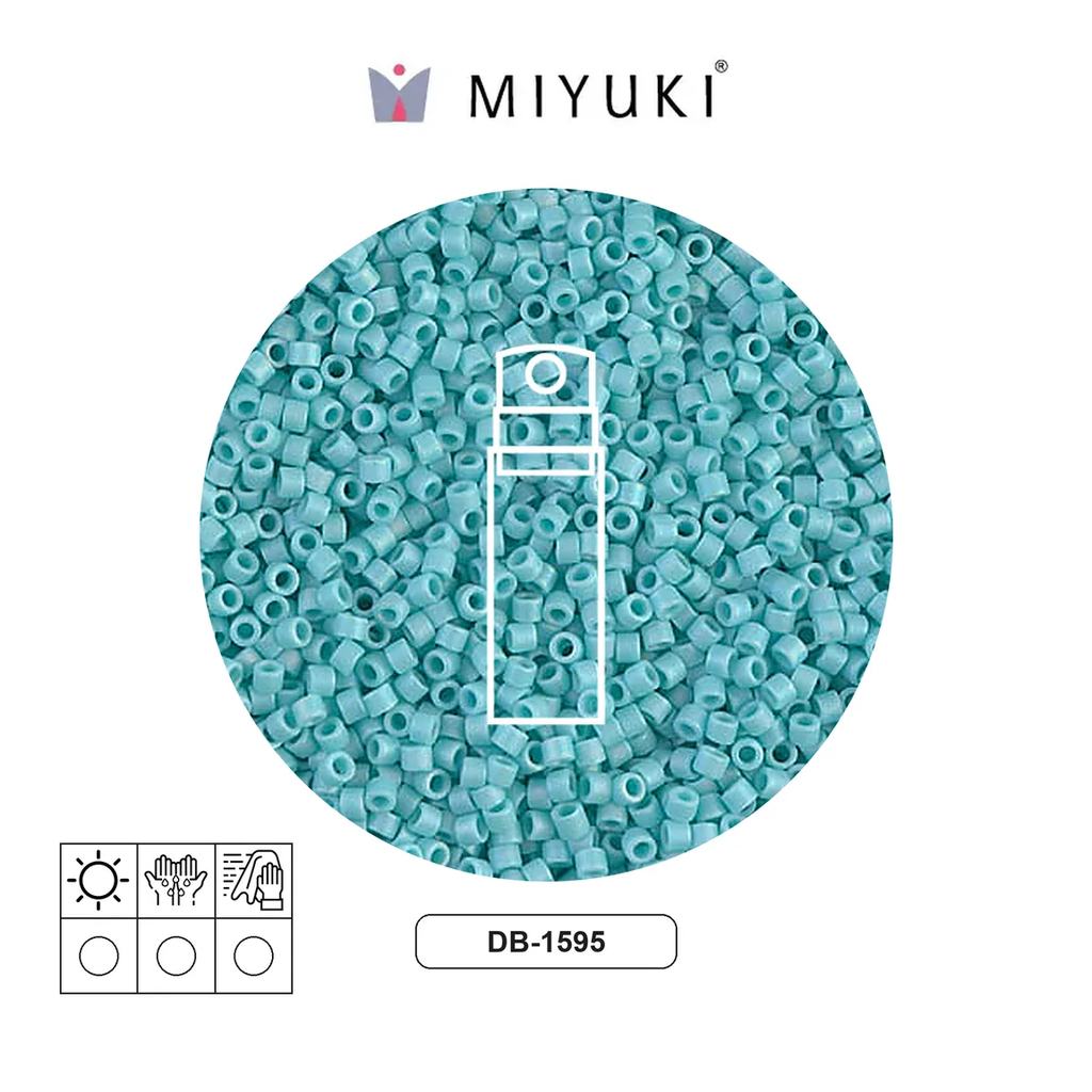 Miyuki delica 11/0 DB1595 matte opaque sea opal AB x 10g