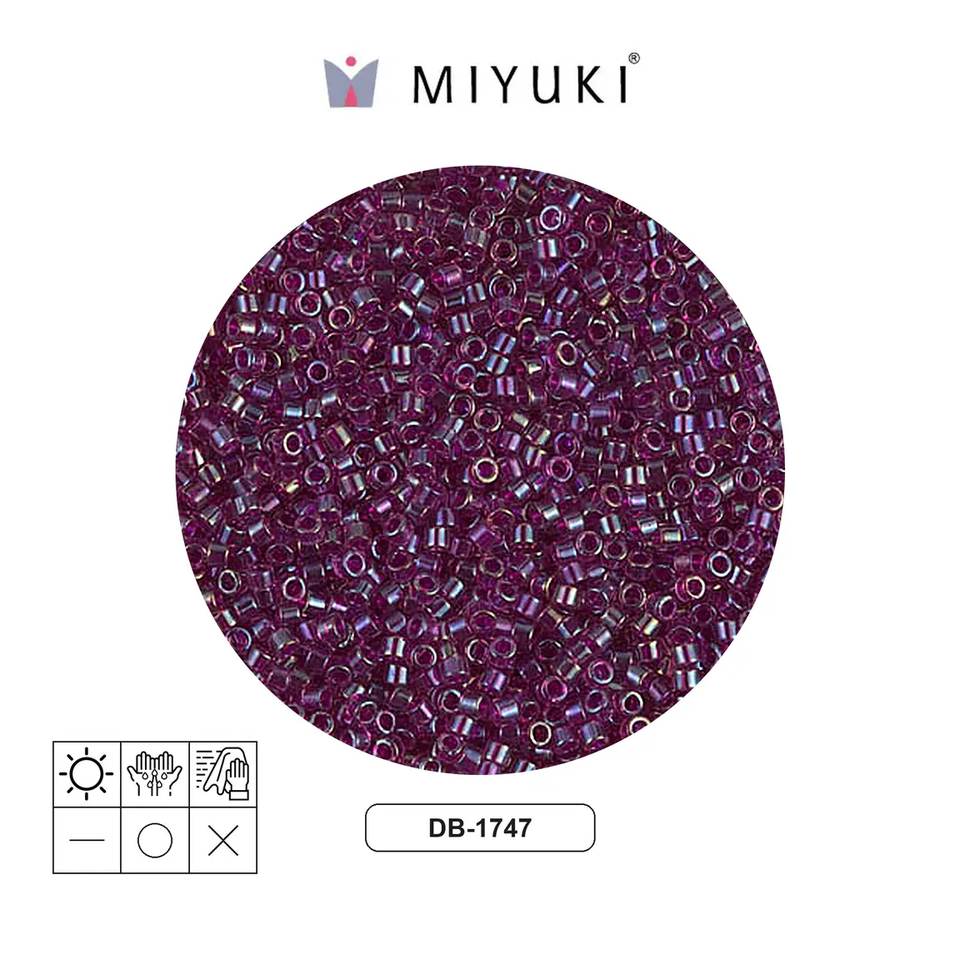Miyuki delica 11/0 DB1747 fuchsia lined amethyst AB x 50g