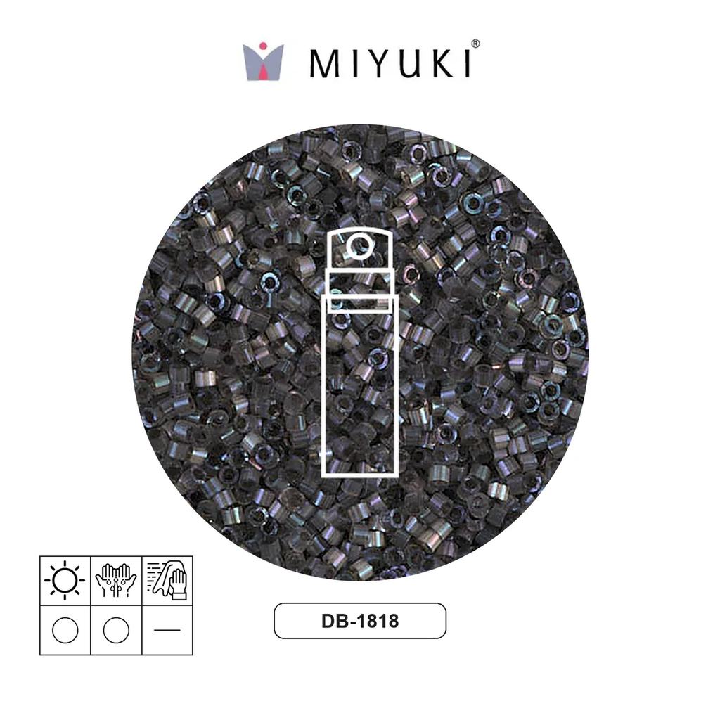 Miyuki delica 11/0 DB1818 dark grey satin x 10g