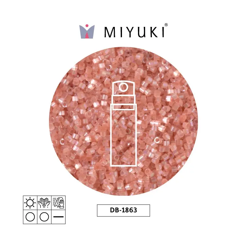 Miyuki delica 11/0 DB1863 silk cinnamon AB x 10g