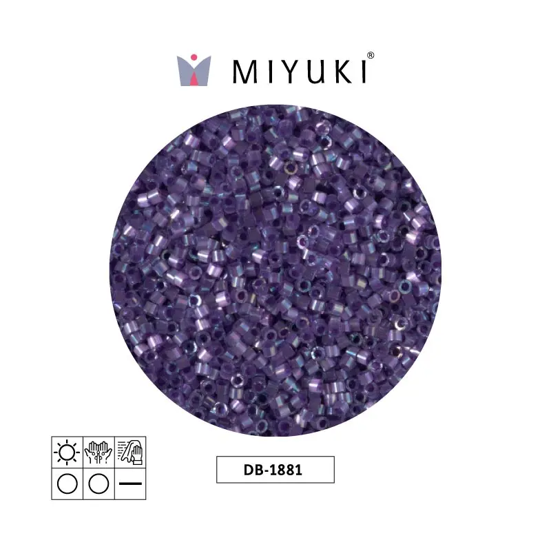 Miyuki delica 11/0 DB1881 color forrado oscuro orchid AB x 50g