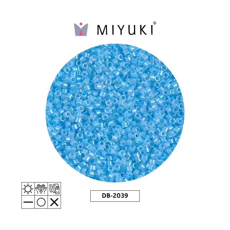 Miyuki delica 11/0 DB2039 neon ocean azul x 50g