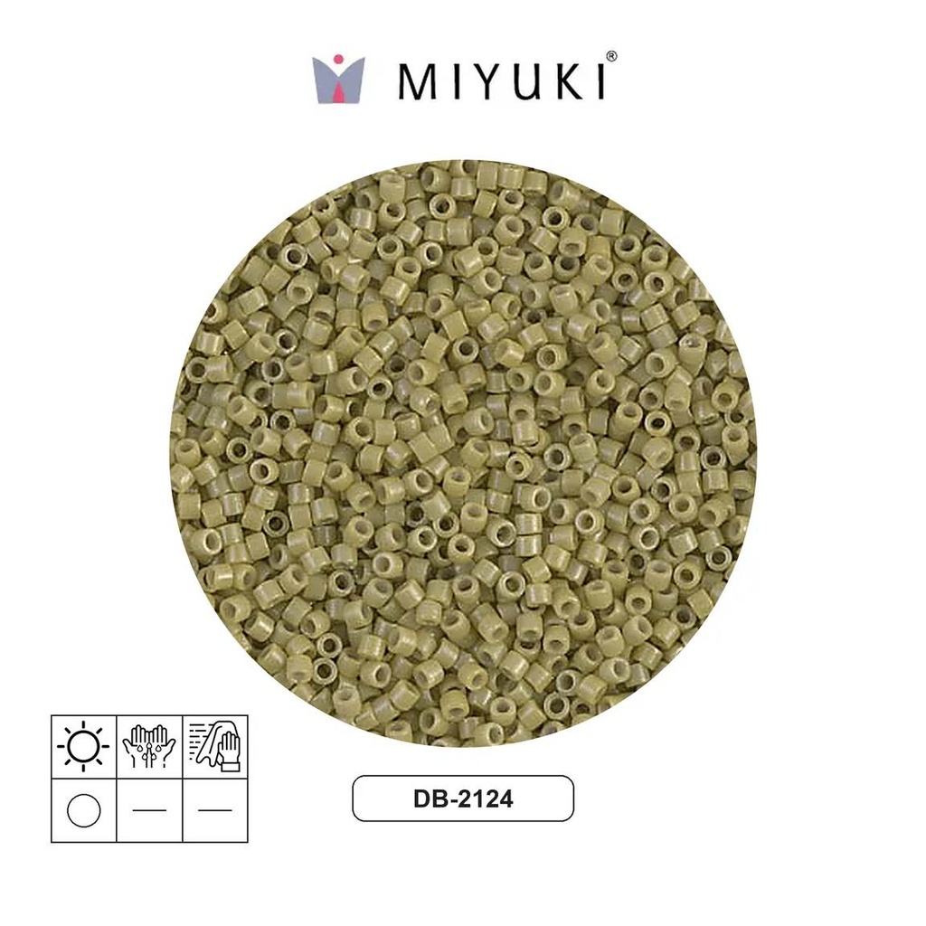 Miyuki delica 11/0 DB2124 opaco cactus Duracoat x 50g