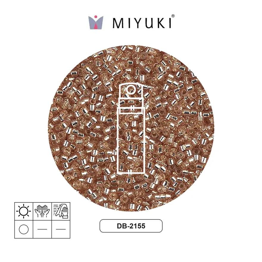 Miyuki delica 11/0 DB2155 silver lined mica duracoat x 10g