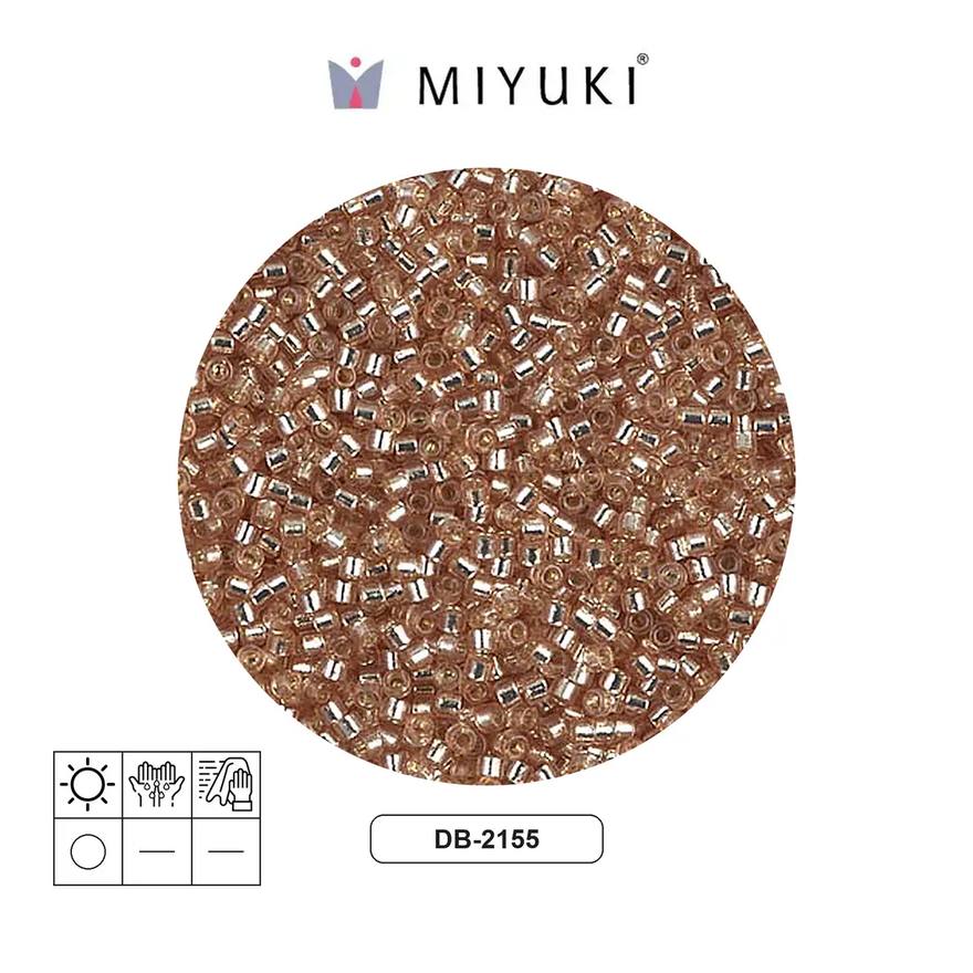 Miyuki delica 11/0 DB2155 plateado forrado mica Duracoat x 50g