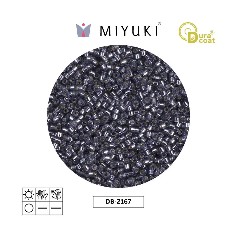 Miyuki delica 11/0 DB2167 duraco plateado azul x 50gr
