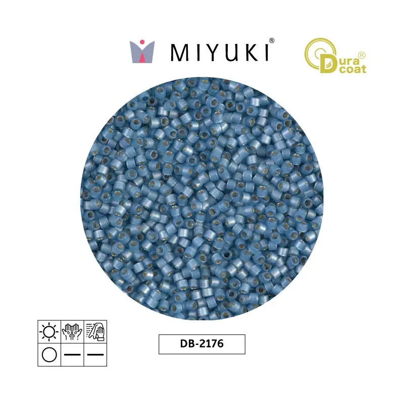 Miyuki delica 11/0 DB2176 duracoat azul satinado x 50g