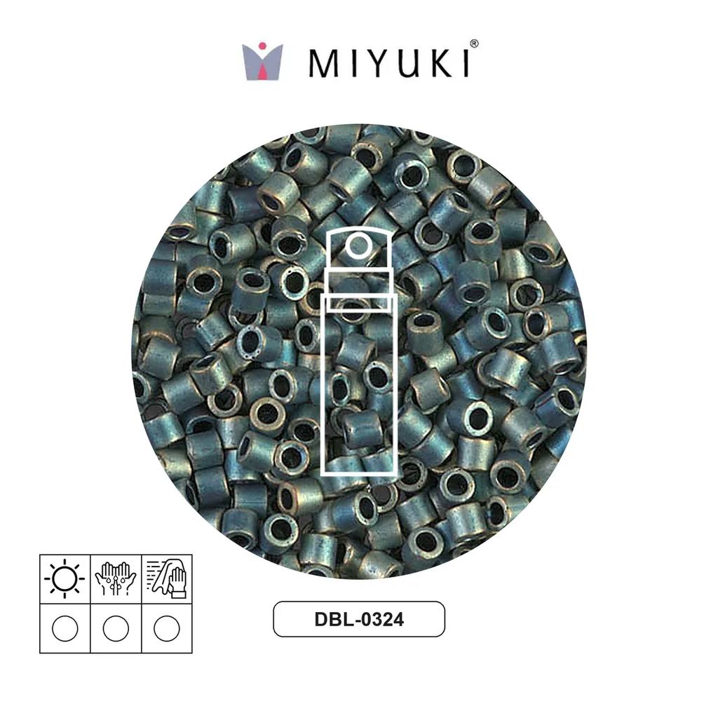 Miyuki delica 8/0 DBL0324 matte metallic patina AB x 10gr