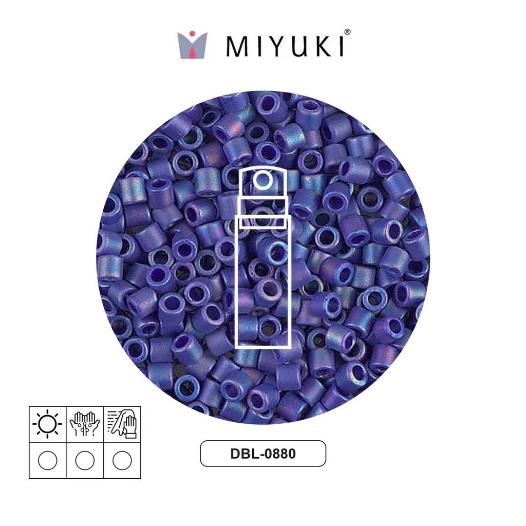 Miyuki delica 8/0 DBL0880 mate opaco azul AB x 10gr