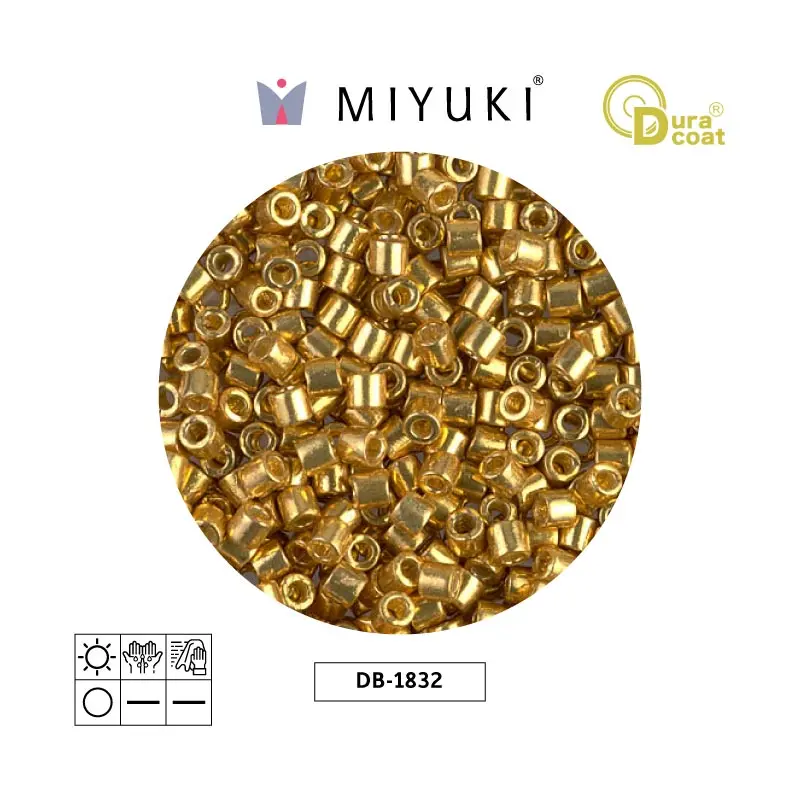 Miyuki delica 8/0 DBL1832 galvanizado dorado x 50g