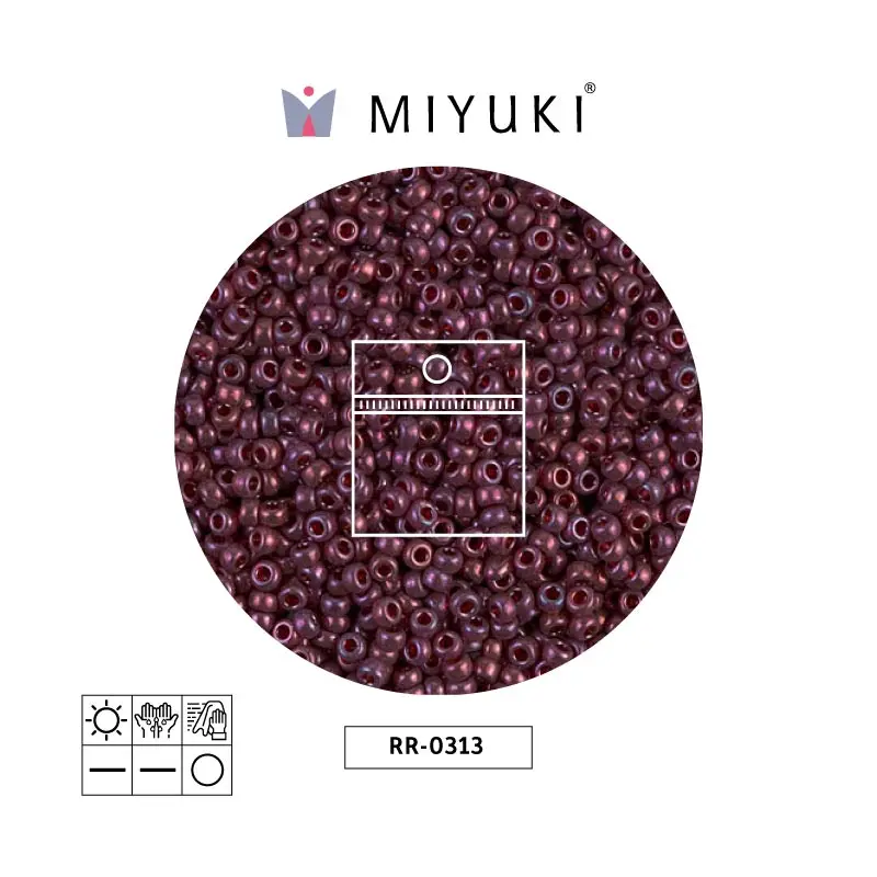 Mostacilla Miyuki rocalla 11/0 RR0313 rojo dorado brillo x 25g