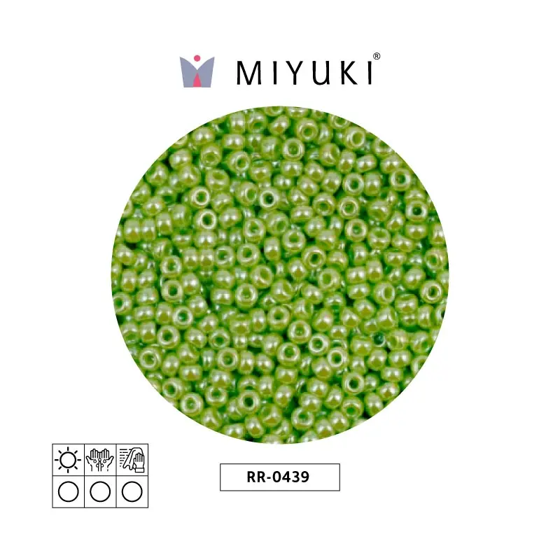 Mostacilla Miyuki rocalla 11/0 RR0439 opaco sage brillo x 250g