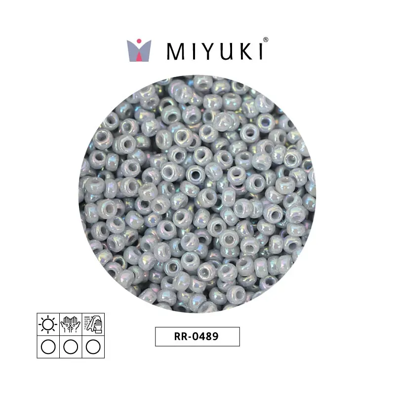 Mostacilla Miyuki rocalla 11/0 RR0489 opaco medium gris AB x 250g