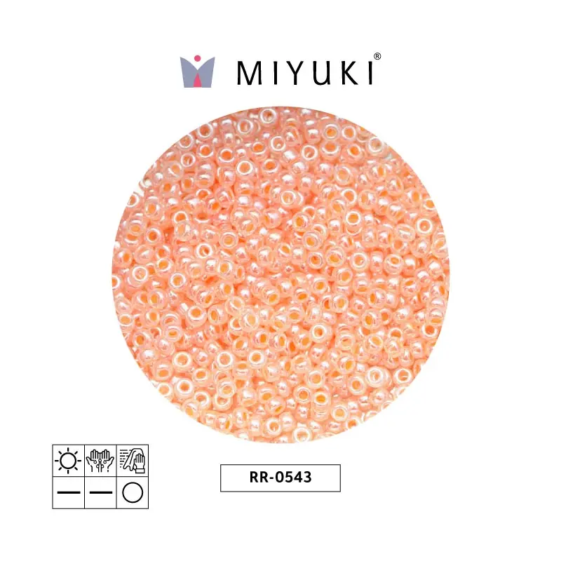 Mostacilla Miyuki rocalla 11/0 RR0543 forrado capucine rojo brillo x 250g