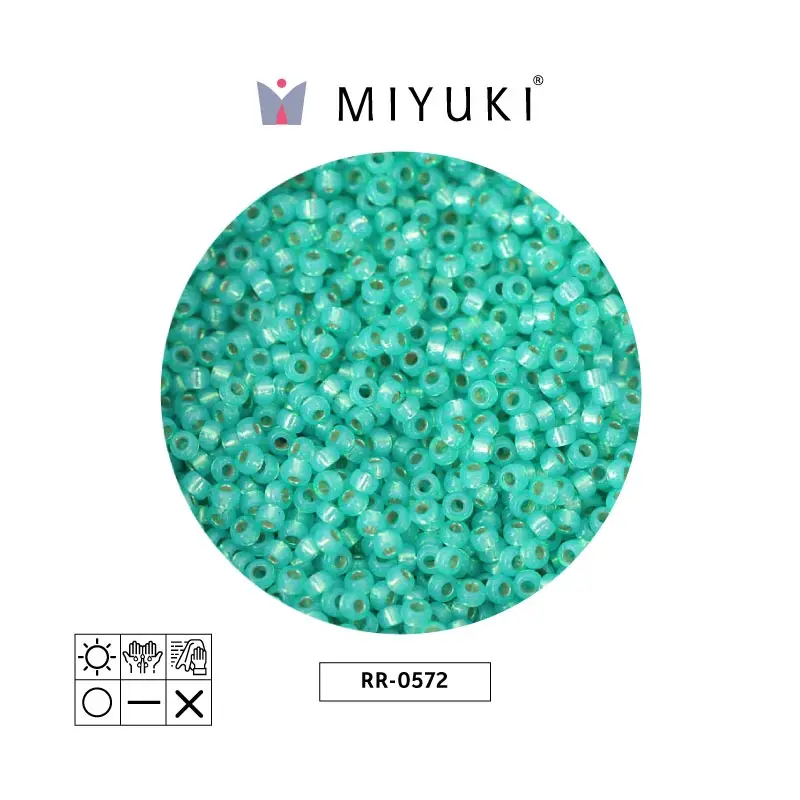 Mostacilla Miyuki rocalla 11/0 RR0572 aqua green silver lined alabaster x 250g
