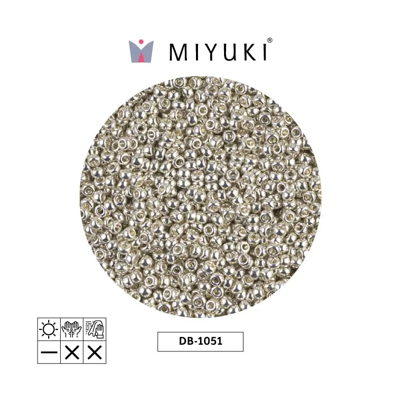 Mostacilla Miyuki rocalla 11/0 RR1051 galvanizado plateado x 250g