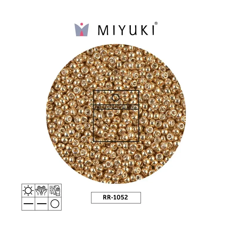 Mostacilla Miyuki rocalla 11/0 RR1052 galvanized yellow gold x 20g