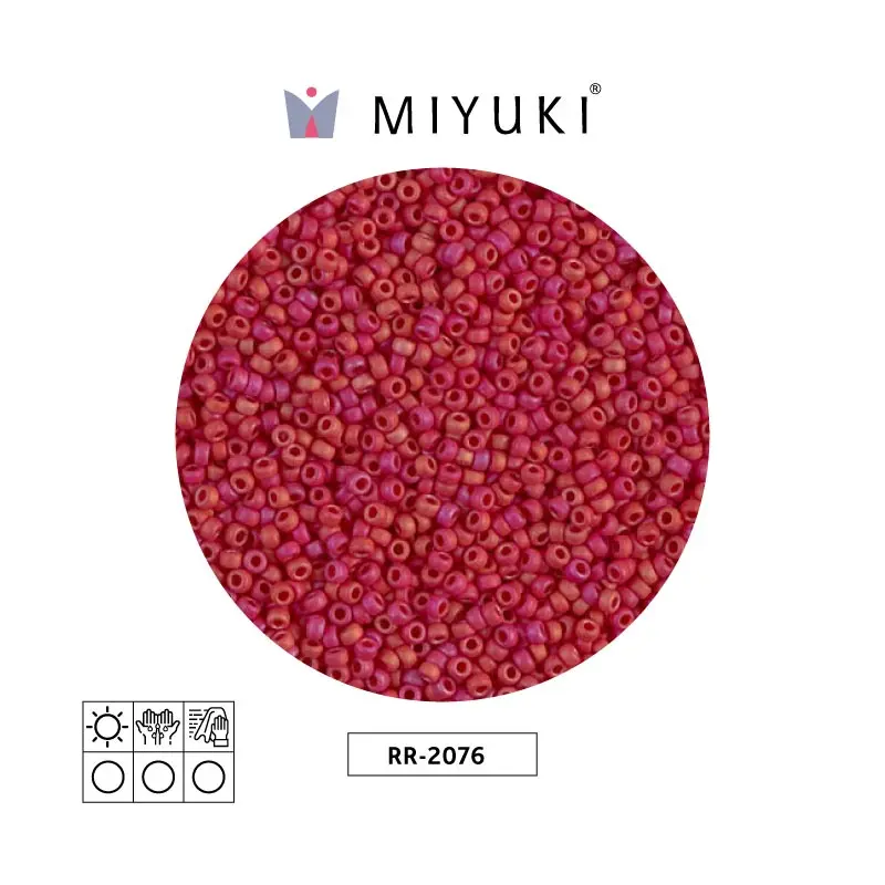 Mostacilla Miyuki rocalla 15/0 RR2076 mate rojo x 250gr