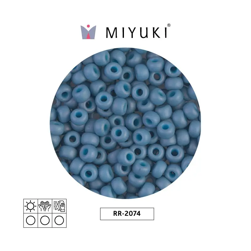 Mostacilla Miyuki rocalla 6/0 RR2074 matte opaque pale denim luster x 250g