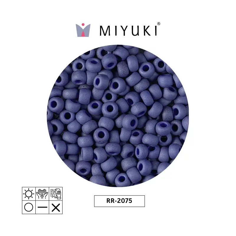 Mostacilla Miyuki rocalla 6/0 RR2075 mate opaco azul lust x 250g