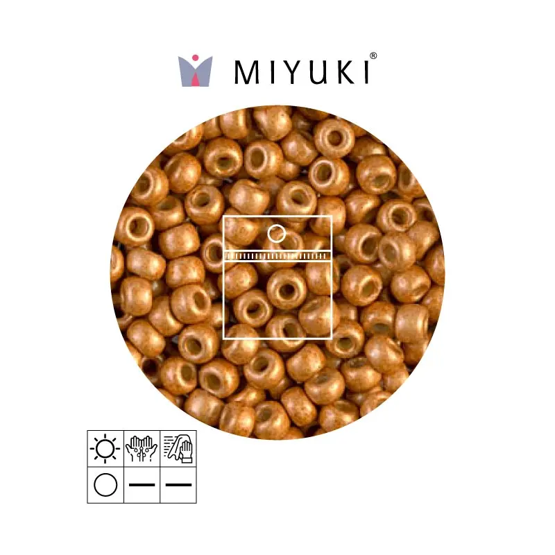 Mostacilla Miyuki rocalla 8/0 RR4203 galvanized yellow gold x 20gr