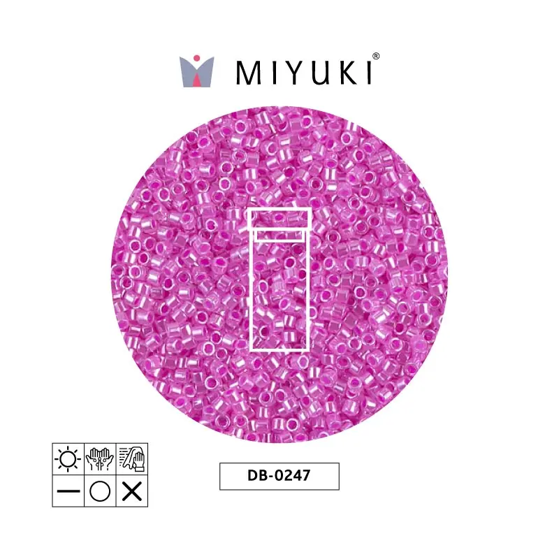 Miyuki delica 11/0 DB0247 forrado fucsia x 3g