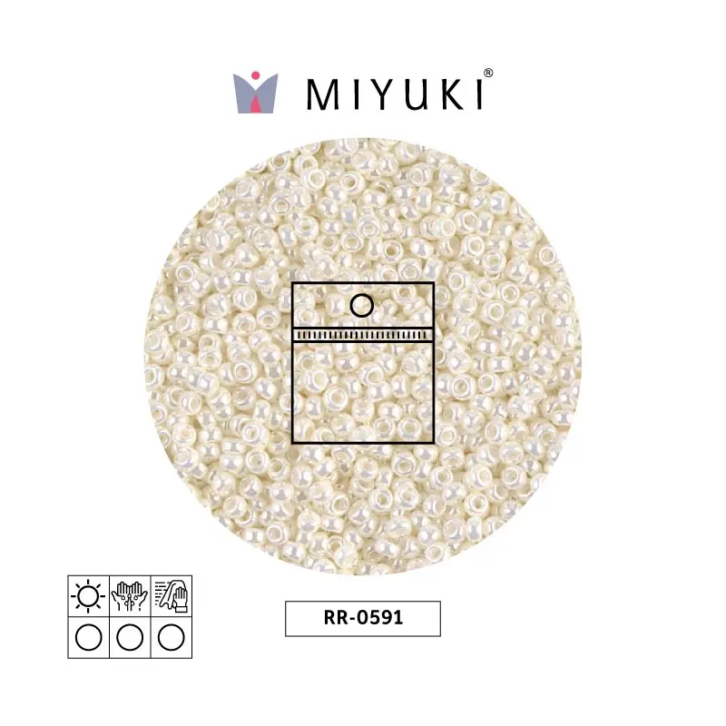 Mostacilla Miyuki rocalla 11/0 RR0591 marfil perla Ceylon perlado x 25g