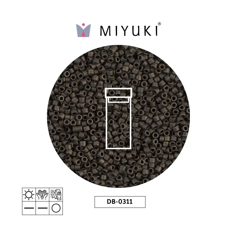 Miyuki delica 11/0 DB0311 matte metallic dark olive x 3g