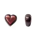 Herraje hindu K2261 corazon liso 26x25 mm morado x 2 und