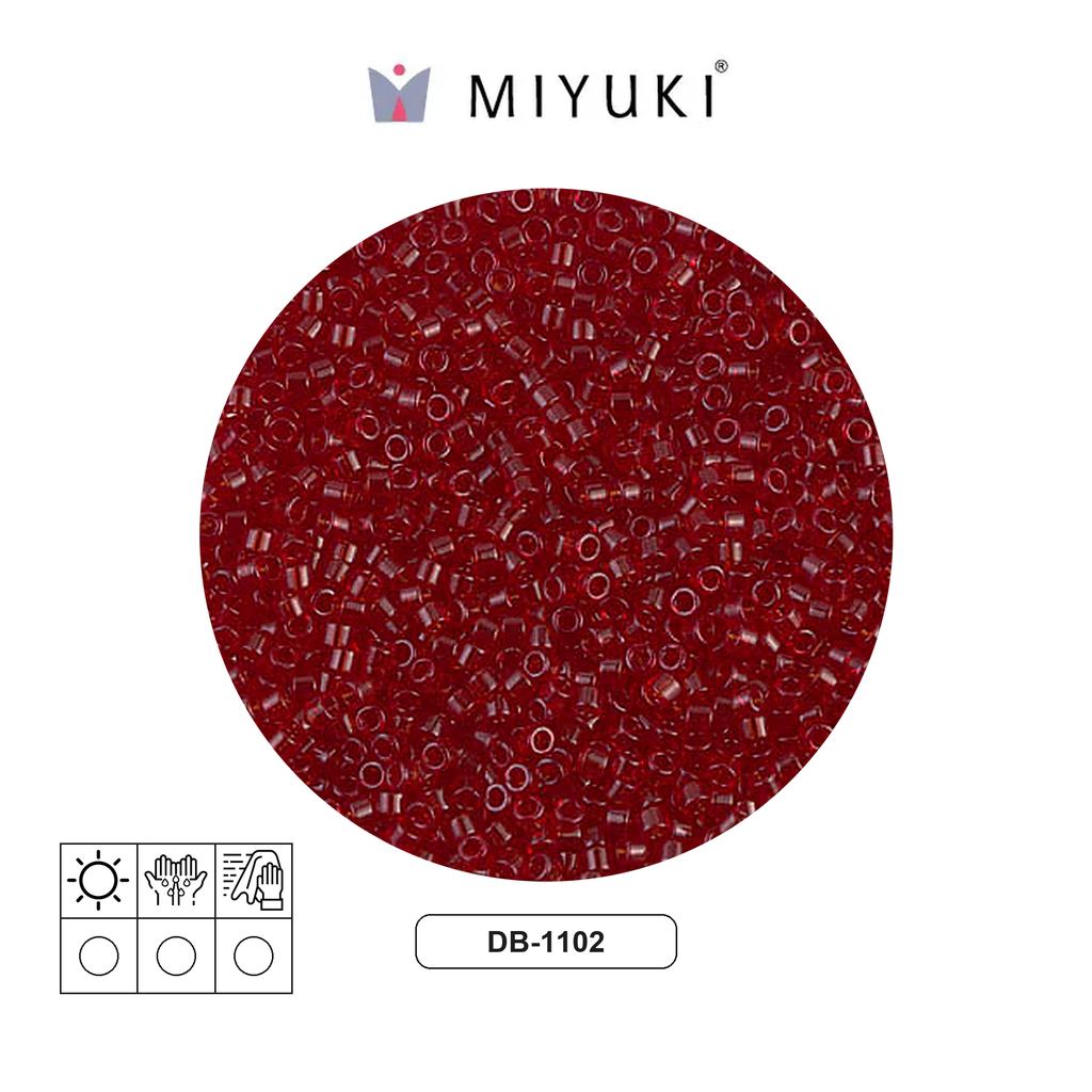 Miyuki delica 11/0 DB1102 transparent dark cranberry x 5g