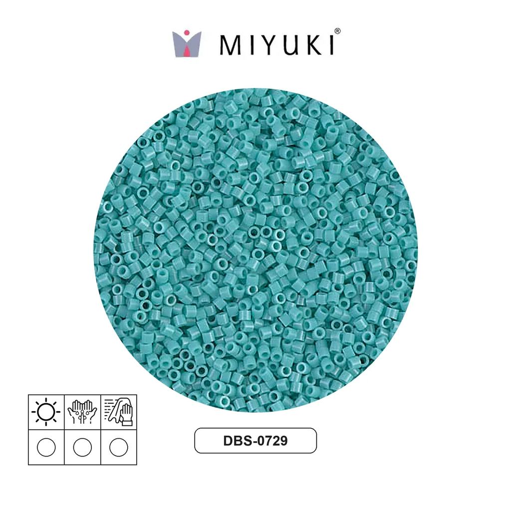 Miyuki delica 15/0 DBS0729 azul turquesa opaco x 50g
