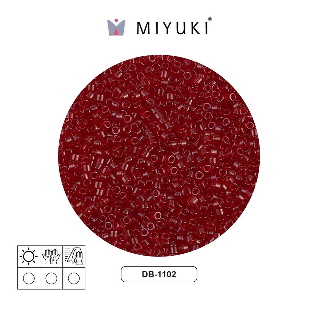 Miyuki delica 11/0 DB1102 transparent dark cranberry x 50g