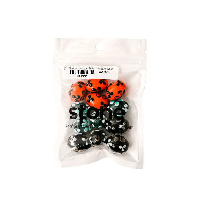 Vidrio hindu rice 12x18mm mix GG-25 GVE x 12 und