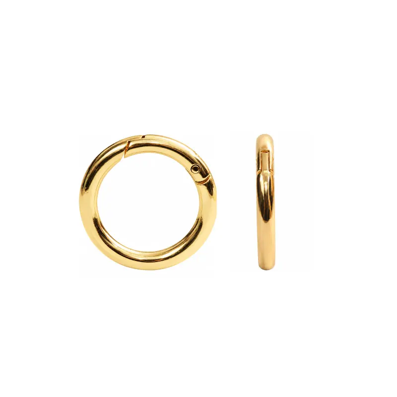 Mosqueton redondo 43mm dorado x und 