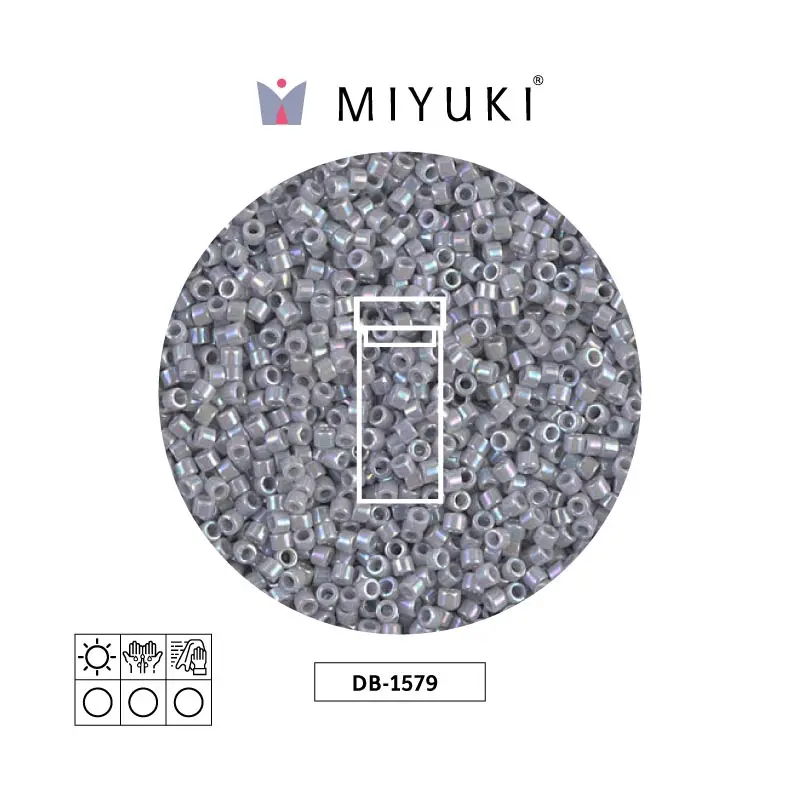 Miyuki delica 11/0 DB1579 opaco ghost gris AB x 3g