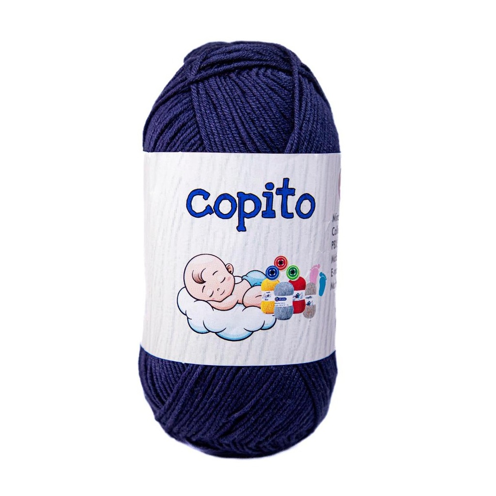 Madeja hilo copito 100% acrilico azul oscuro 2869 x 100g