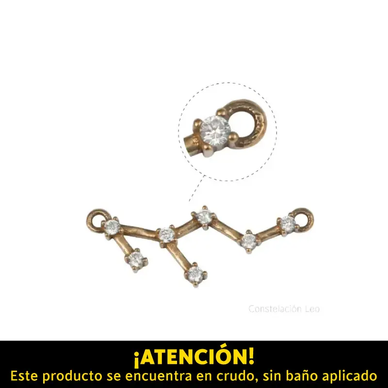 Dije micropave zodiaco leo/R x 10unds