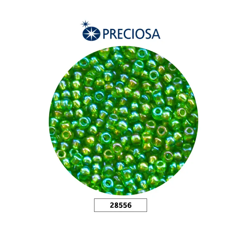 Mostacilla checa preciosa 10/0 2mm 51430 P verde AB x 50g