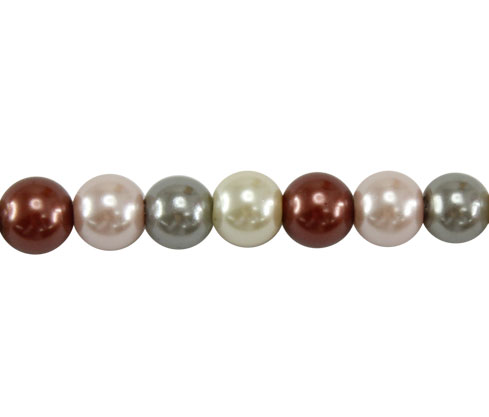 Perla vidrio 6mm mix ocres 4 X 135 unds