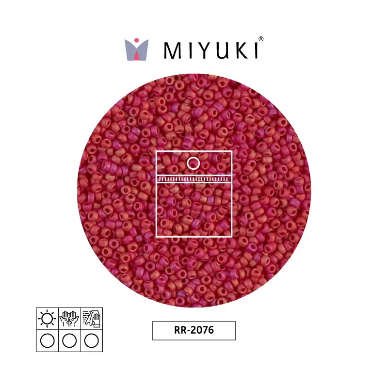 Mostacilla Miyuki rocalla 15/0 RR2076 mate rojo x 20g