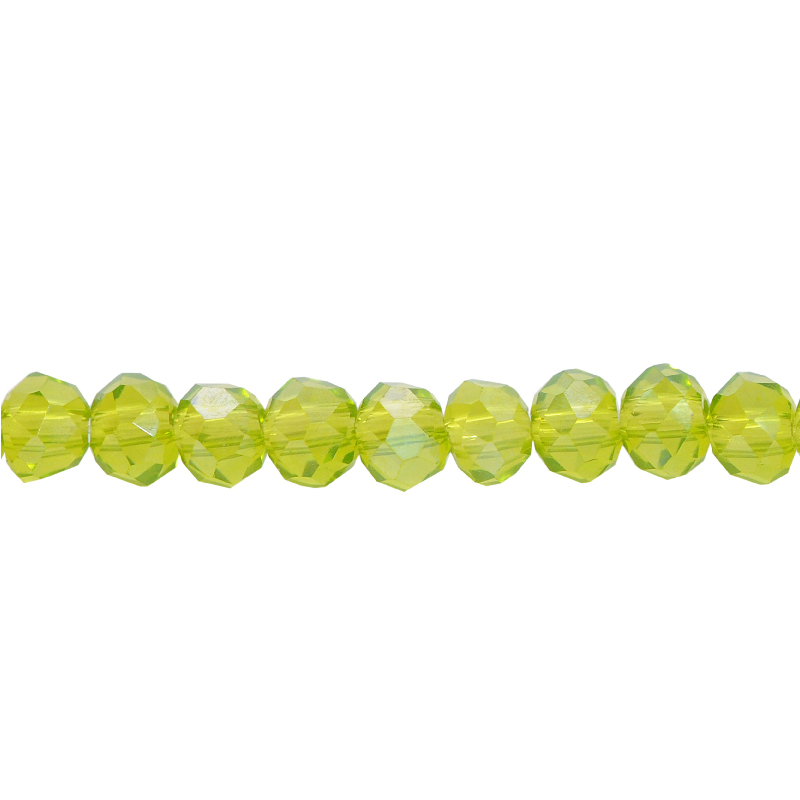 Murano rondela facetada 3mm olivine mate 102AB x 110und