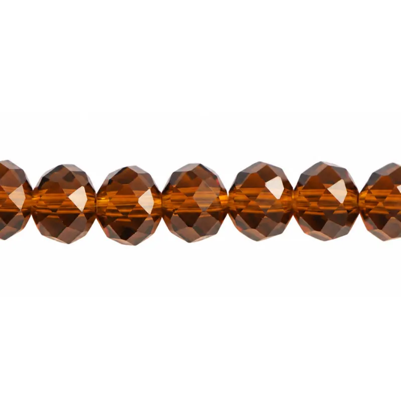 Murano rondela facetada 8mm cafe cristal RV 12 x aprox 60unds