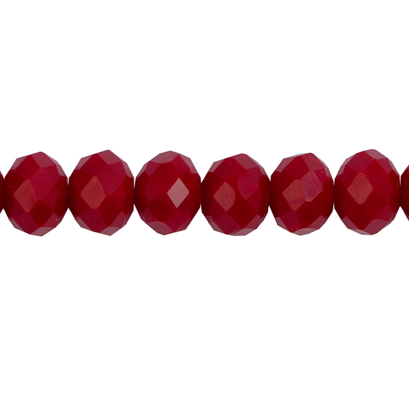 Murano rondela facetada 8mm dark coral 85 x 62unds