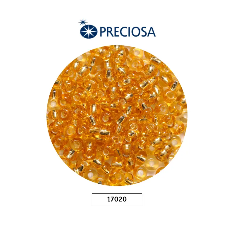 Mostacilla checa preciosa 6/0 4mm 17020 LP dorada x 500g